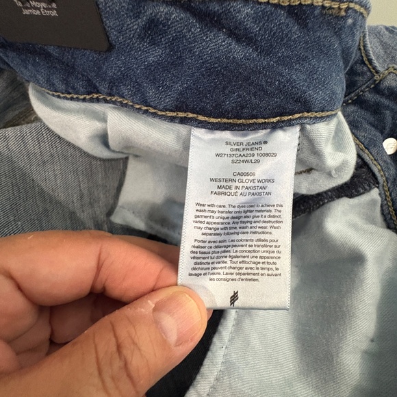 Silver Jeans Co. NWT Plus Size Girlfriend Mid Rise Skinny Jeans 24W Distressed - Picture 13 of 14